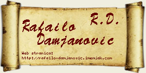 Rafailo Damjanović vizit kartica